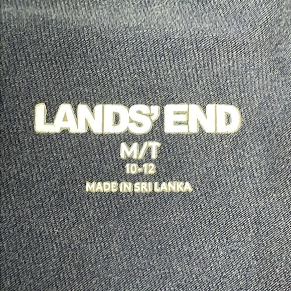 Lands’ End Starfish Mid Rise Slim Leg Pants Deep Sea Navy M/T (10-12) - Picture 11 of 16